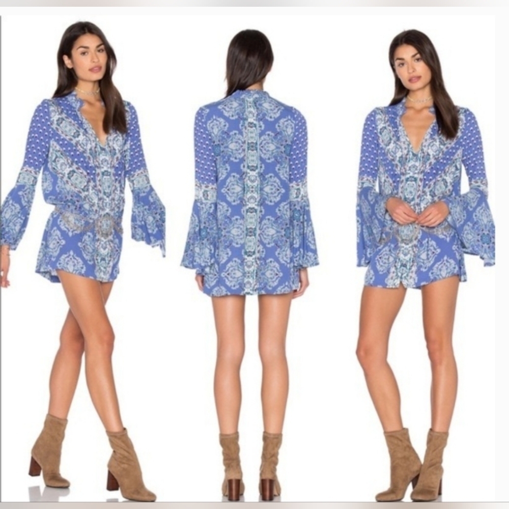 Free People Magic Mystery Tunic Bell Sleeve Top S